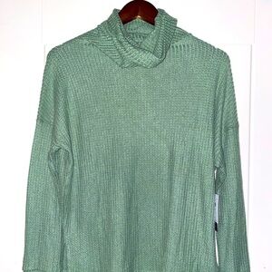 O’Neill Yael Women Turtleneck Long‎ Sleeves Green Sweater Small Comfy & Soft